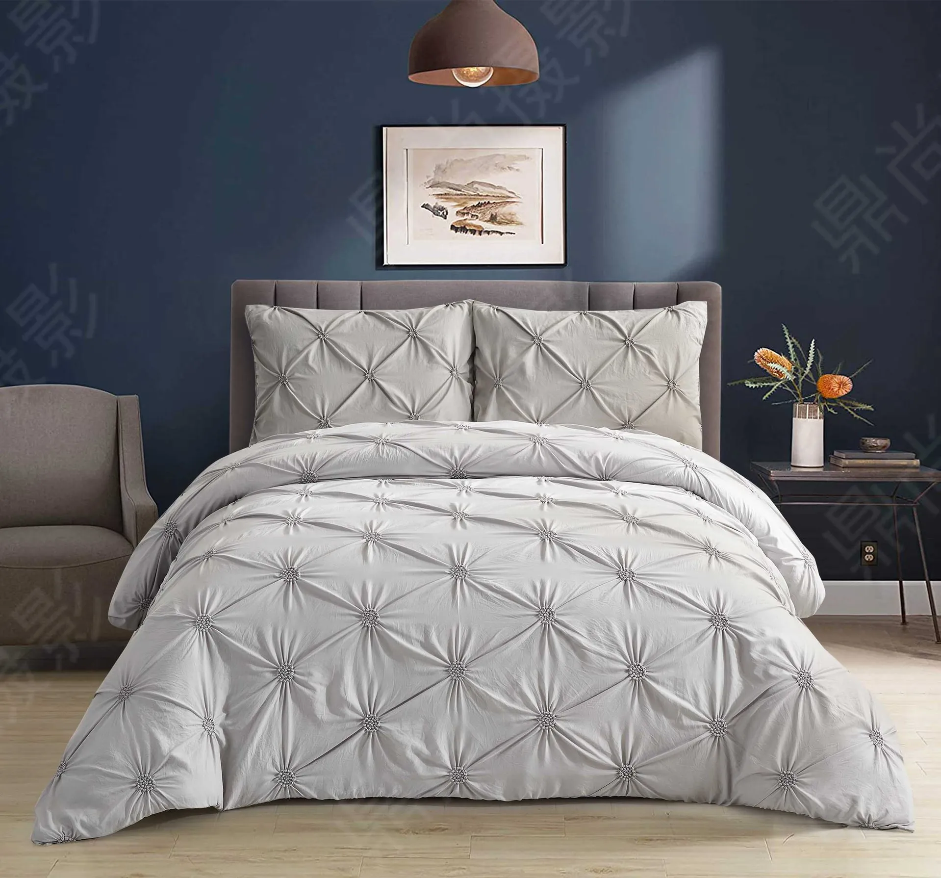 Aoyatex Home Luxury Excellent Quality Super Soft Quilt Set Tufted Jacquard Duvet Cover Set Bedding