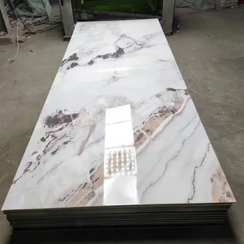 Y Board PVC Marble Sheets UV Coating High Glossy Waterproof Luxury Style Decorative Living Room Various Types