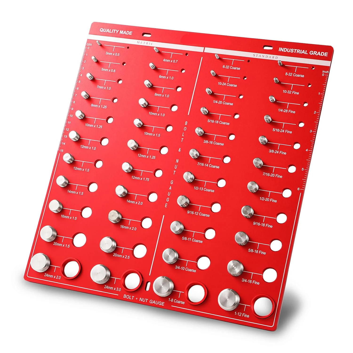 Mechanic Thread Detector Nut & Bolt Thread Checker Gauge - 14 Inch & 12 ...