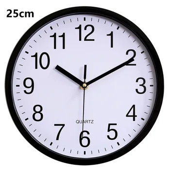 Simple Fashion Design 10 Inch Advertisement Clock With Numbers Customized Plastic Wall Clock