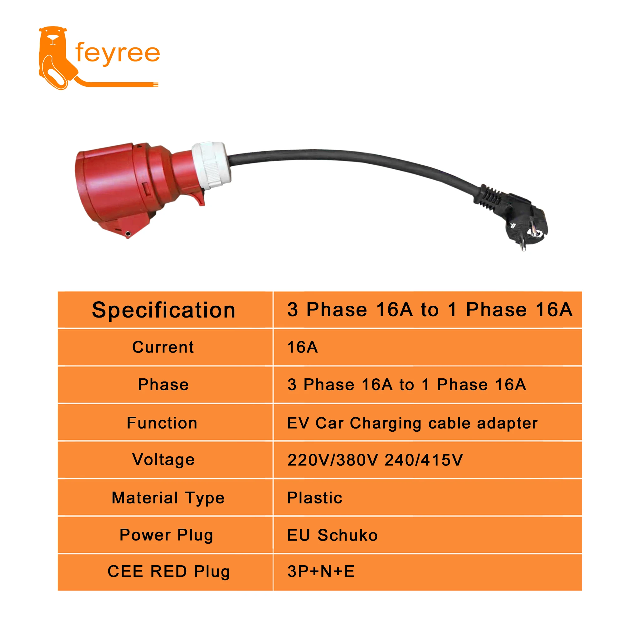 Feyree Manufacturer 85v264v Home Car Ev Electr N1450p Ev Charging Cable For Charger Electric