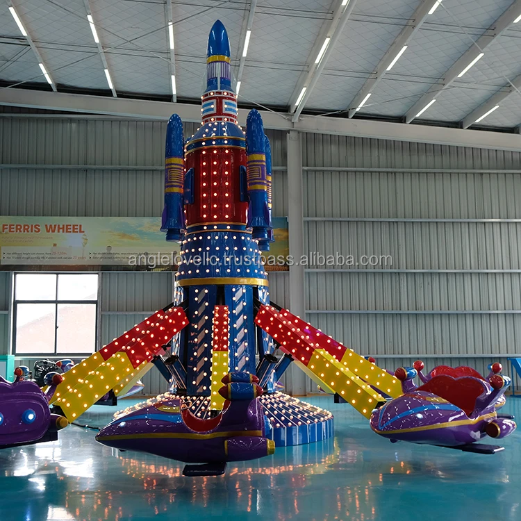 Innovative 2025 Self-Control Fireworks Rocket Plane New Outdoor/Indoor Amusement Park Ride Ideas Made Durable Fiberglass Metal