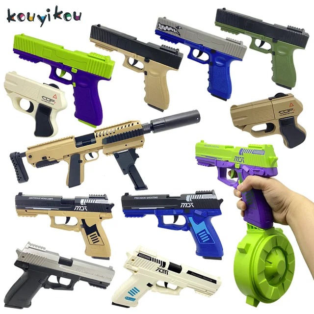 2024 New juguetes para ninos Shell Ejecting Toy Gun Pistol Soft Bullet Accessories Gel Water Gelblaster Blaster Splat Ball Gun