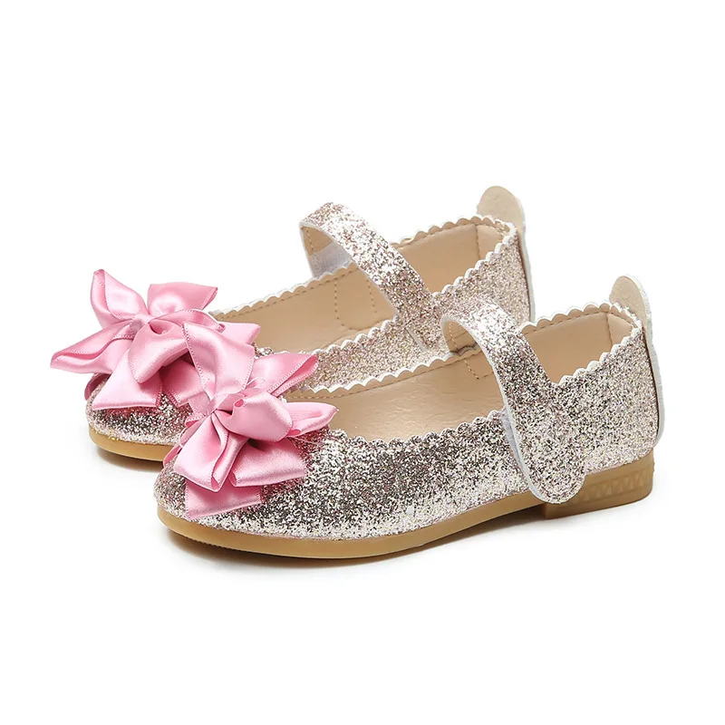 Crystal Flower Shoes For Baby Girls Fashion Princess Pink Sequin Shoes ...