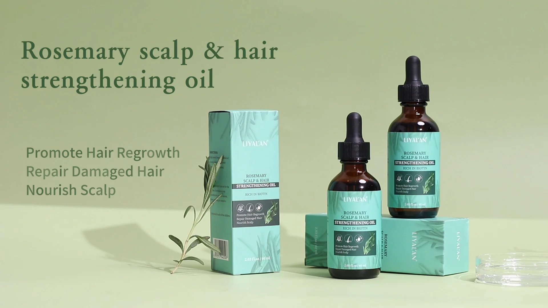 Rosemary Oil Hair Growth Strengthening Nourish Hair Scalp Care Organic