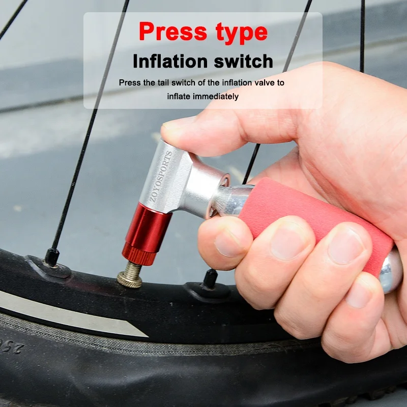 Mountain Bike Da Strada Bicicletta Co2 Pneumatici Gonfiatore Mini Pompa Gonfiabi - Foto 13