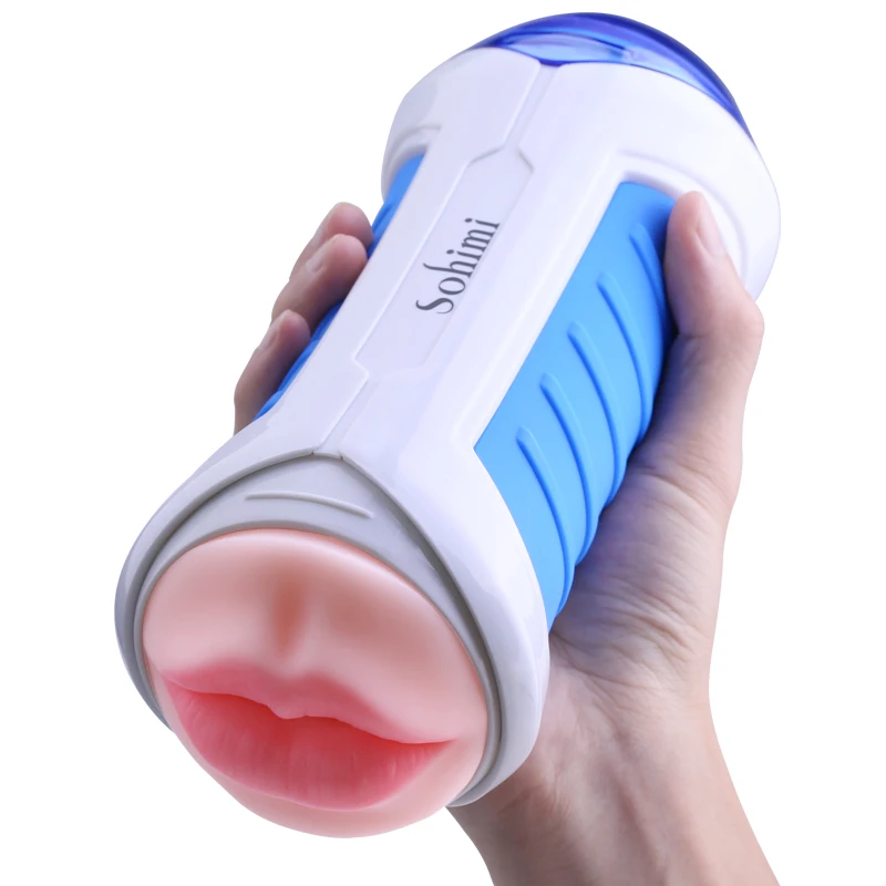 Double Head Vibration Press Airplane Cup Male Masturbator Oral Sex +  Vaginal Sex