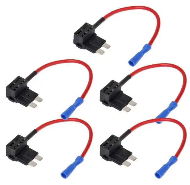 12V Car Add-a-Circuit Fuse Tap Adapter ATO ATC Blade Fuse Holder with Fuses
