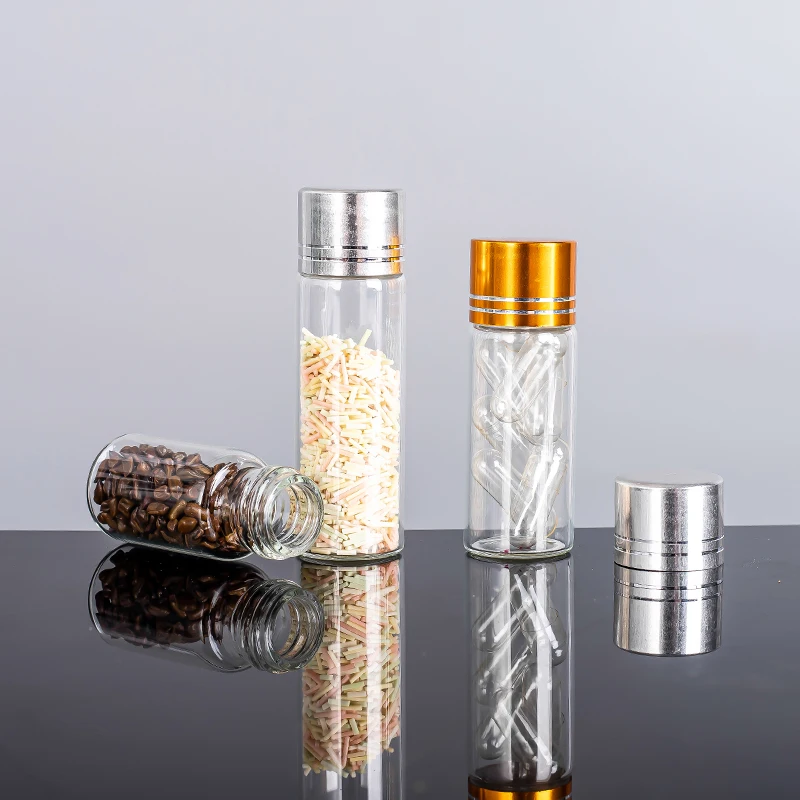 Glass Vials 5ml 10ml 20ml 25ml 30ml Mini Sealing Cosmetic Attar Oil Bottle Tester Bottle Tube With Spiral Cap
