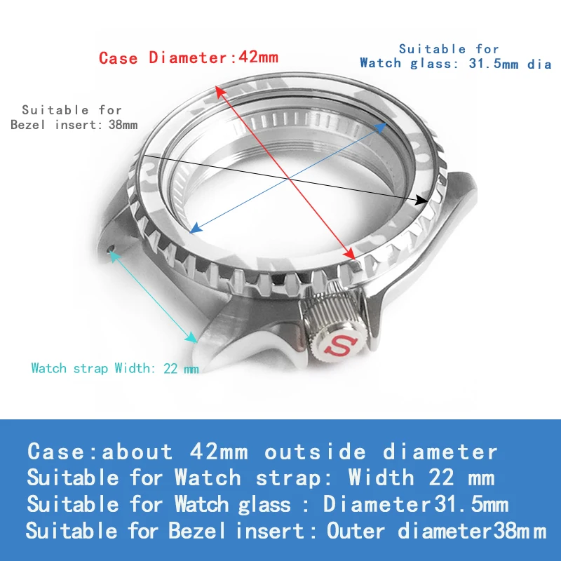 Custom Watch Case Parts Stainless Steel for Seiko SKX007