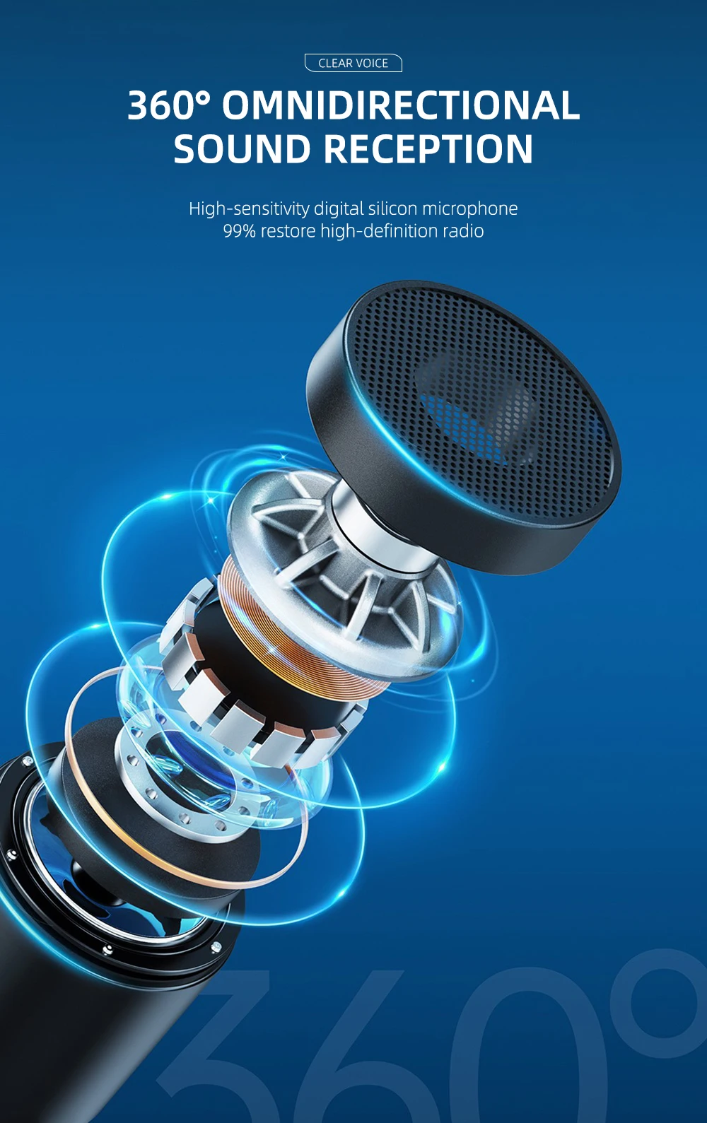 VIMAI 2024 new applicable technology microphone one-to-two professional ENC ultra-long battery life wireless microphone