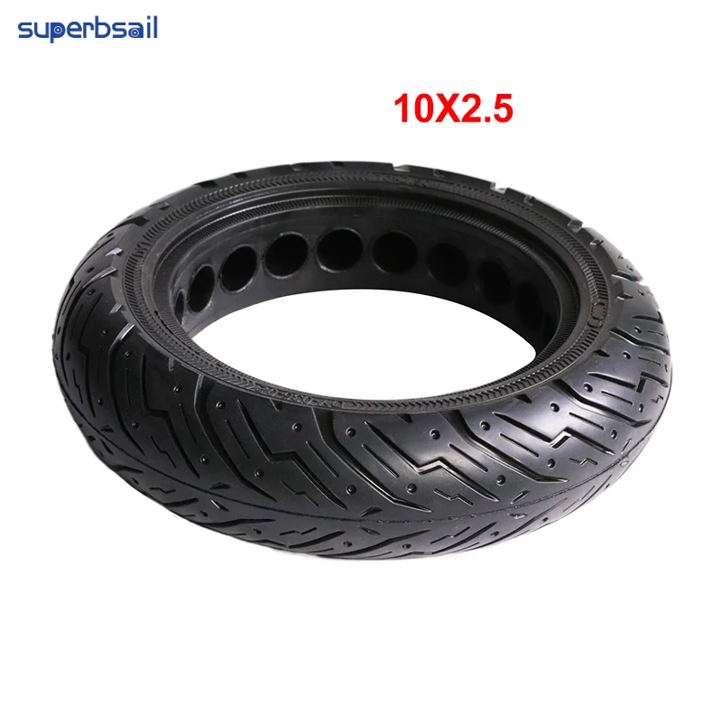 EU stock 10x2.5 10 Inch Honeycomb Solid Tire For Ninebot Max G30 Electric Scooter Explosion-proof Tyre Accessories details