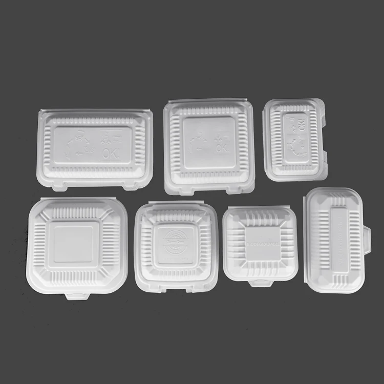 Corn Starch Based Biodegradable Tableware China Prep Meal Containers 5 Compartment Lunch Box Disposable