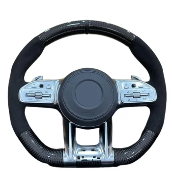 Car Carbon Fiber Customized Steering Wheel For Mercedes Benz W204 W211w213 W205 W447 E63 Glc Class