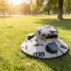 Gorra con ventilador solar y 2 ventiladores cuadrados - caqui