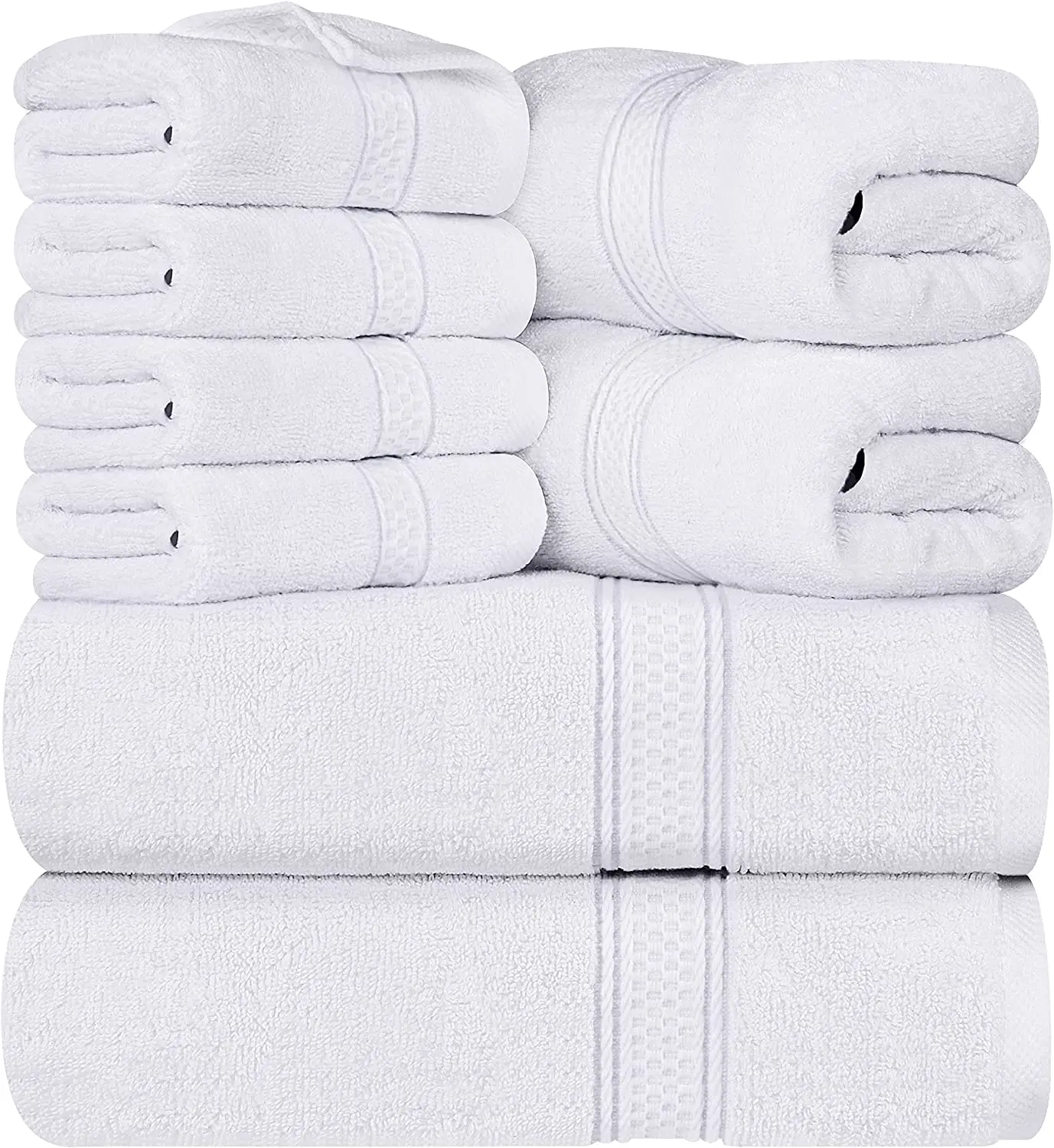 Wholesale Luxury 100% Cotton 8pcs Towel Set Bathroom Towel  Hand custom Bath Towel supplier