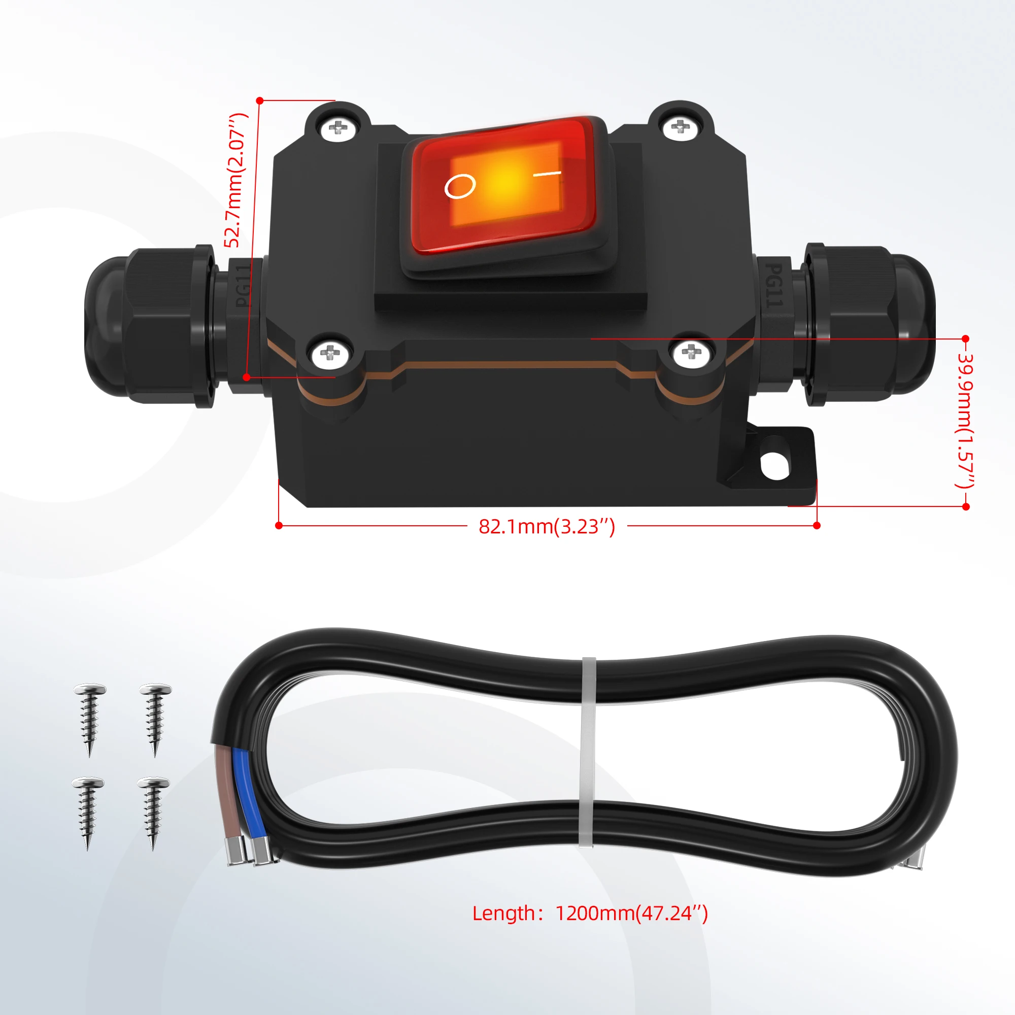 New Arrival Waterproof Inline Switch Dpst 4 Pin On Off 110v 12v Inline ...