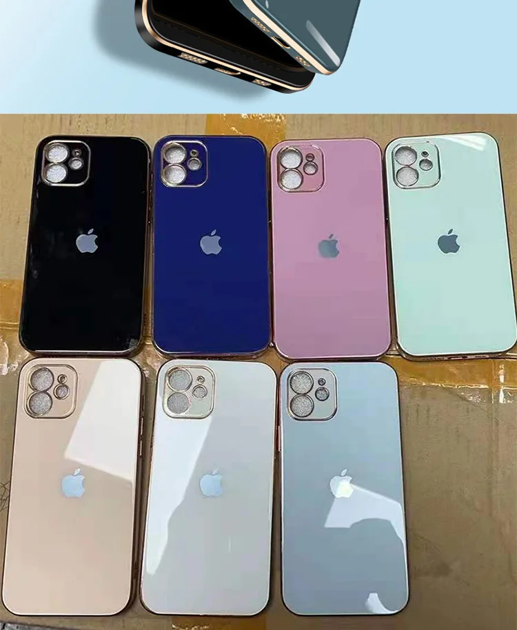 High Qualtiy Tempered Glass Sublimation Phone Case For Iphone 12 11 Pro