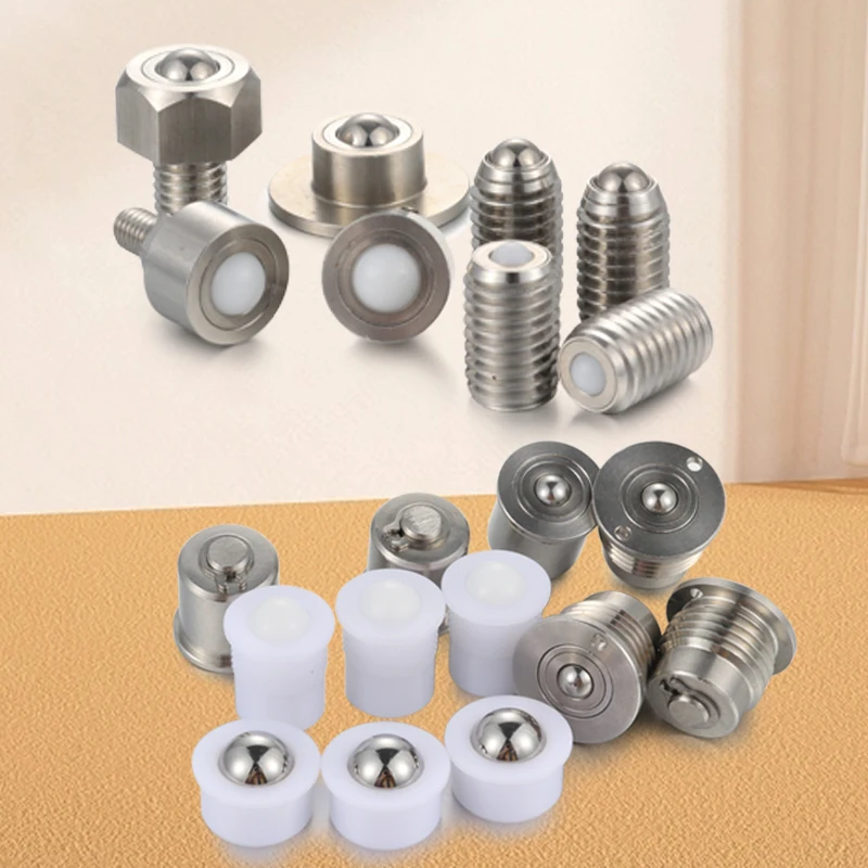 product factory direct sales of various hardware fasteners d27 48mm stainless steel and polyacetal flange mount ball roller  lock nut-42