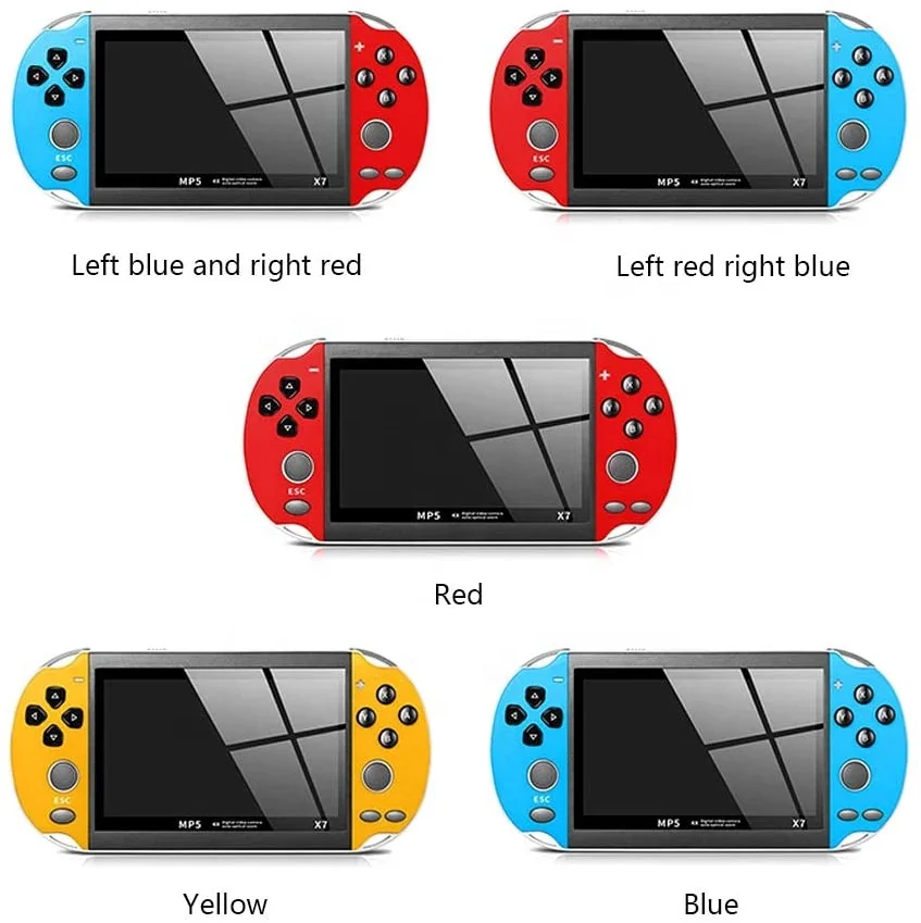 X7 Plus TV Video Handheld Console Portable Hand Held Classic Video Handheld Game Player with AV Cable and Camera