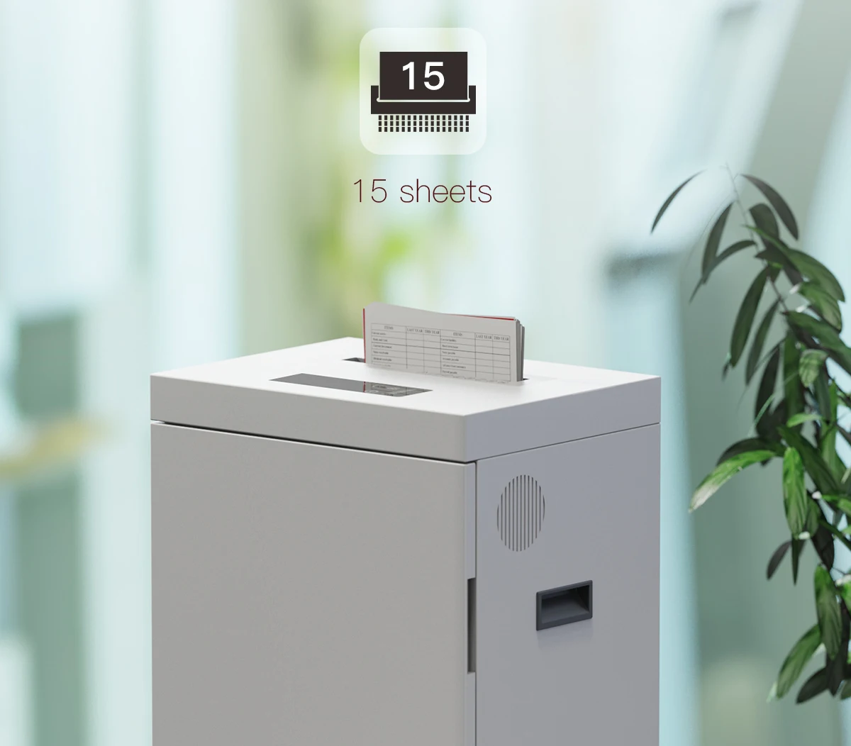 Large Office Heavy Duty Industrial Diamond Cut Paper Shredder Document