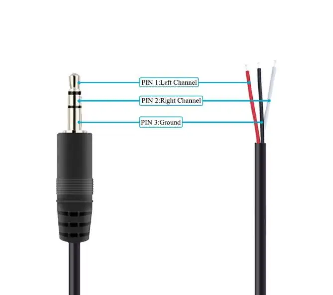 Cavo Di Volo J&D | TRS 3.5mm Maschio A Doppio TS 3.5mm Maschio, 1.8m, Placcato Oro, Treccia In Nylon