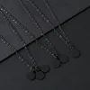 Una catena a maglie piatte rotonde con foro esterno da 9 mm in nero