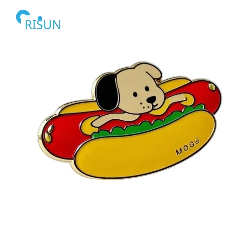 Spilla Smaltata Bassotto Hot Dog | Accessorio Divertente Per Zaino E Vestiti: Un Tocco Di Umorismo E Simpatia Per Il Tuo Look!