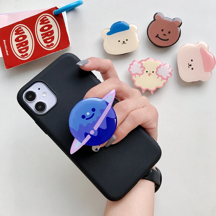 Wholesale Acrylic Mobile Phone Holder Cute Design Phone Socket Phone Grip  with Custom Logo