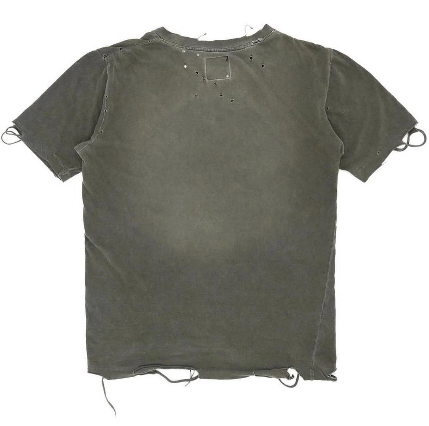 Custom Distressed Tee 100% Cotton Hole Crew Neck Screen Print T-shirt Graphic Oversized Faded Vintage Acid Wash T Shirt Men gallery 5