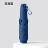 Ultra-light convenient 6-bone pencil umbrella-deep blue