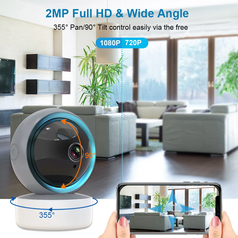 Tuya 2MP 3MP 5MP Cloud Smart Light Wifi Camera AI Wireless IP 2 ways Camera Security Surveillance h.265 Wifi Lamp Camera