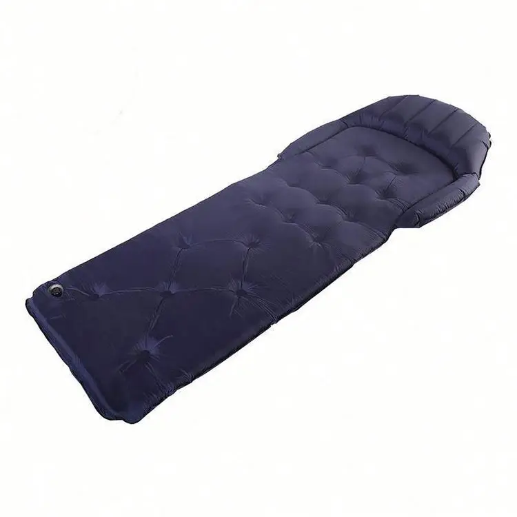 outdoor waterproof thick self inflating sleeping mat with pillow