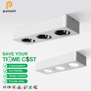 PULUOTI Square Ultra-Thin 30W Spot Light Ceiling Lamp Eye-Protection for Indoor Living Room Bedrooms Modern Led Ceiling Light