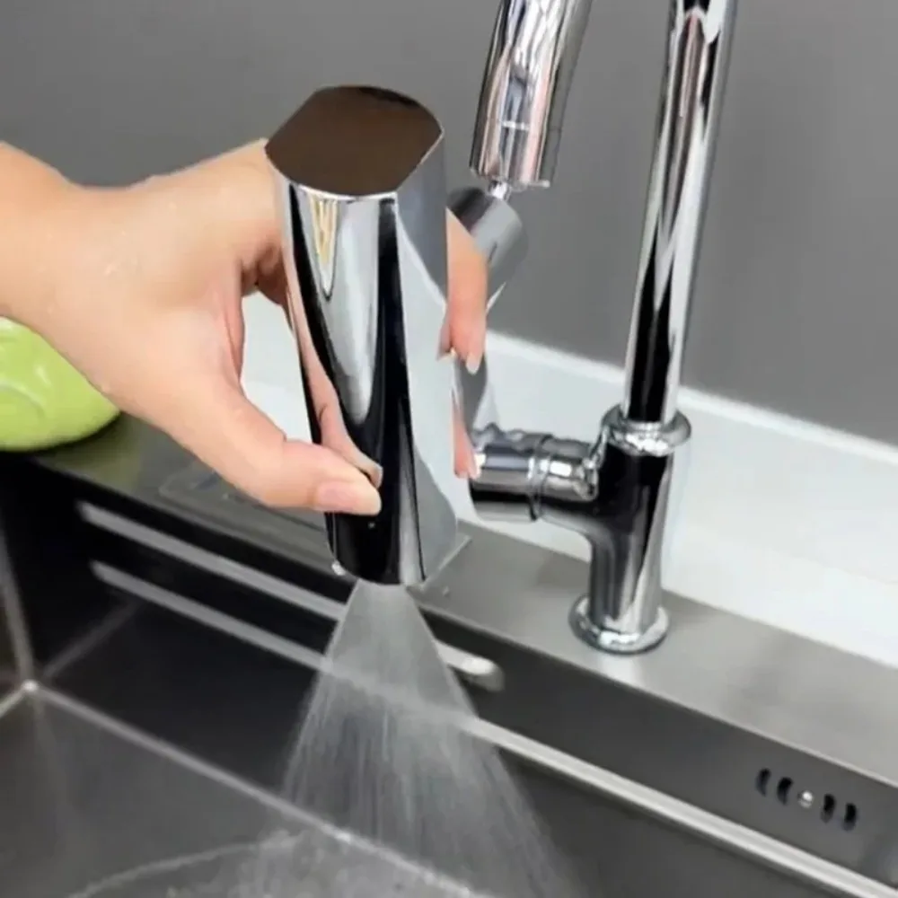 Feiyu Three Level Waterfall Universal Faucet Extension Device Vegetable Washing Splash Proof Device Rotatable Universal Jointbox