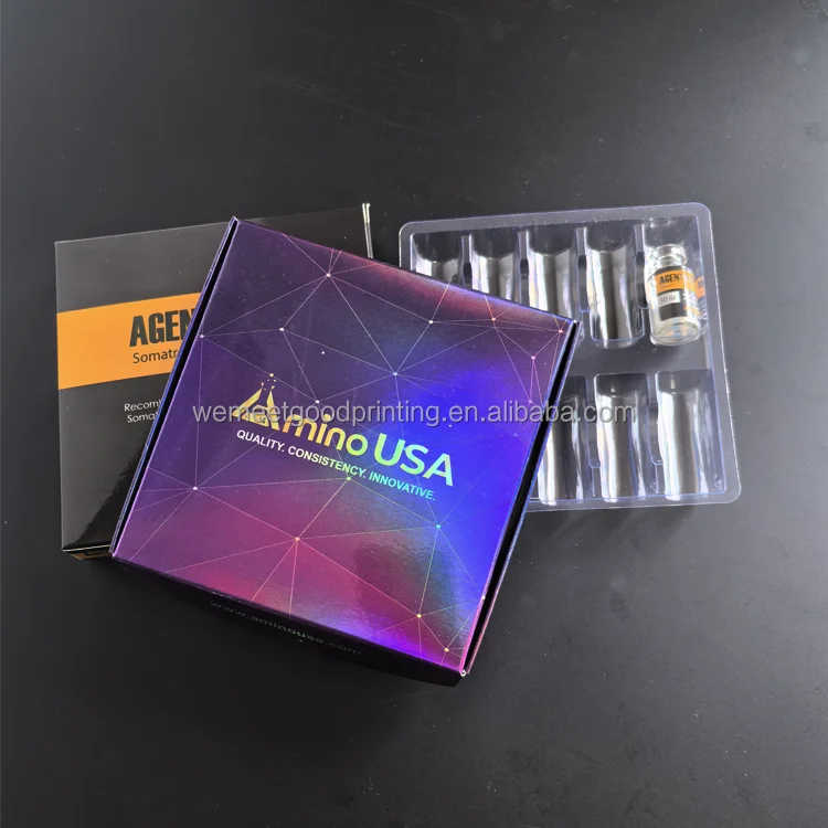 2025 New Design Customized Hologram Box Gh Vial Packaging 2ml/3ml Vials Box for 10 Bottles