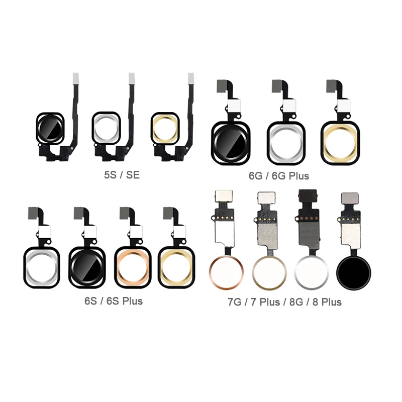 Mobile Phone Original Touch ID Fingerprint Flex for iPhone 5s 6s  Plus Home Button With Fingerprintes Sensor