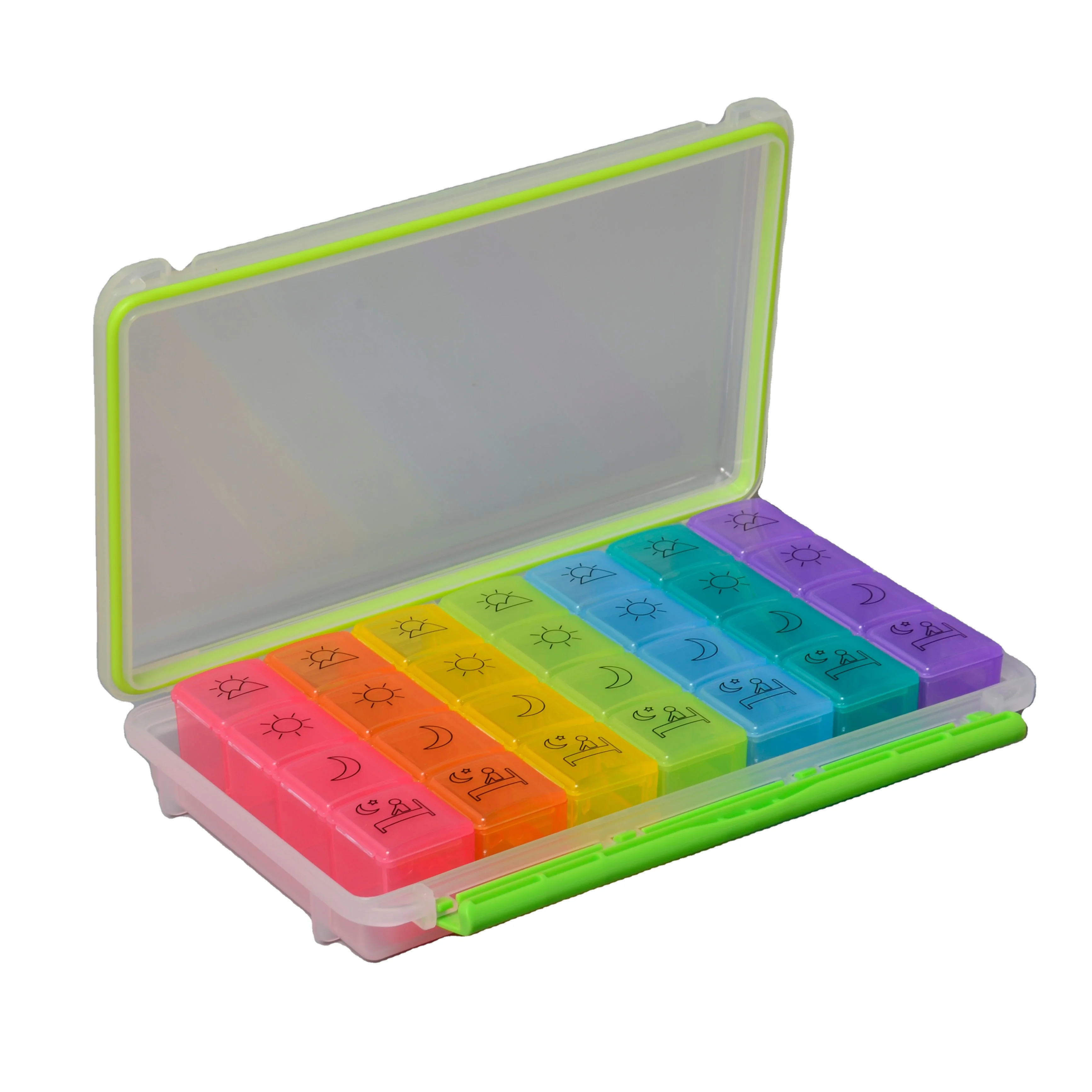 Прямая поставка с фабрики, органайзер для таблеток, витаминный Органайзер, еженедельная коробка для таблеток AM/PM