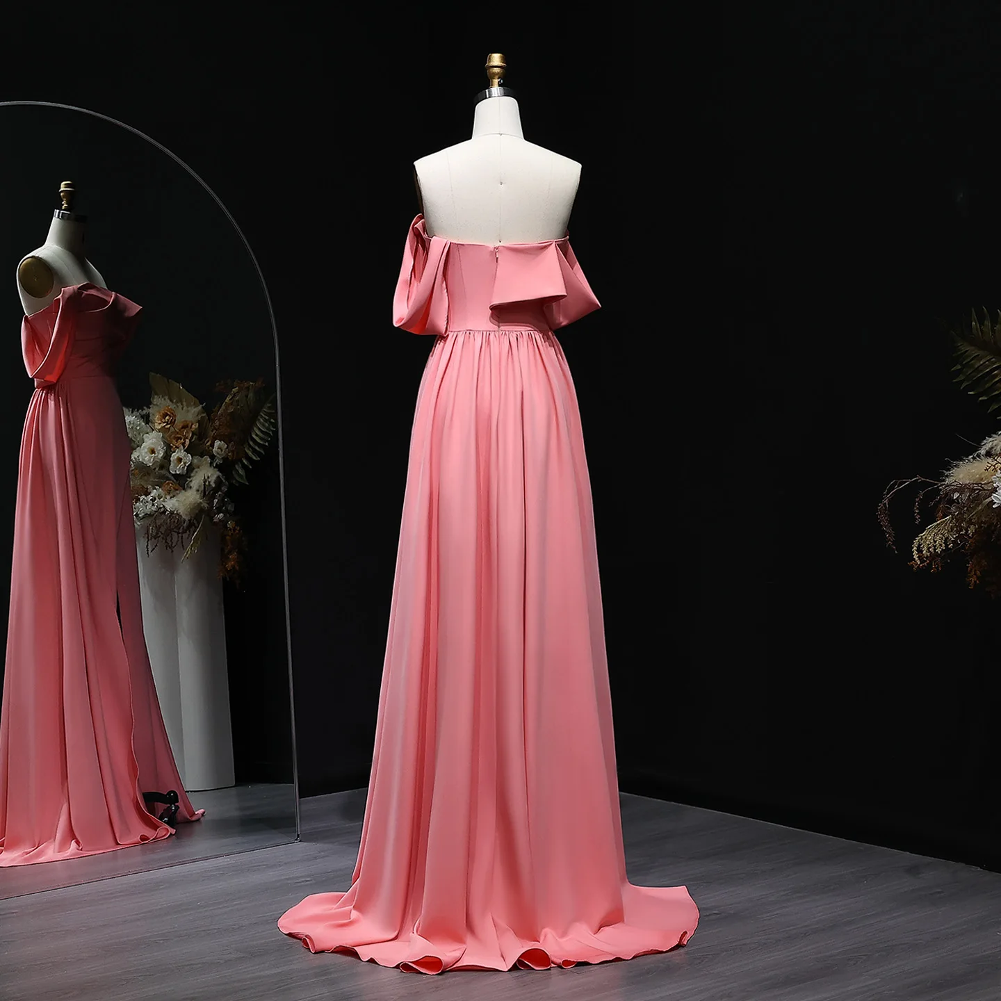 Sharon Said SF325 Peach Dubai Off Shoulder Evening Dresses with Overskirt  Elegant for Women Wedding Formal Gown| Alibaba.com