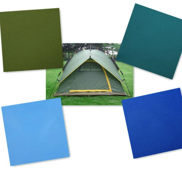 Китайский поставщик, водонепроницаемая ткань из 100% полиэстера с полиуретановым покрытием, произведено Ханчжоу Кайши для желтой палатки и других уличных помещений