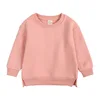 Peach Girl Solid Cotton Thin Pullover Sweatshirt