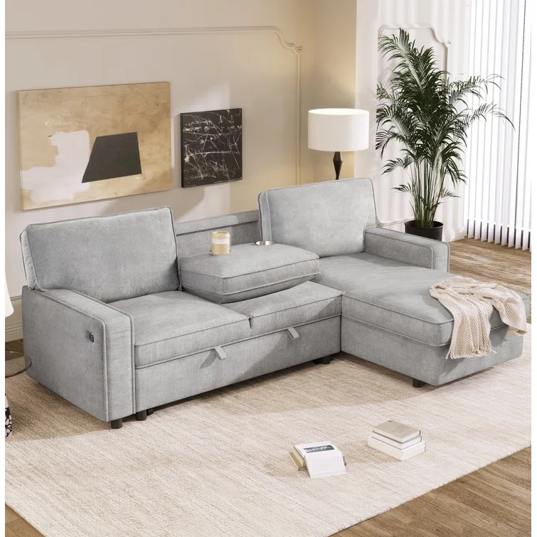 Modern Fabric Sofa Bed Luxury Seater Sleeper Couch