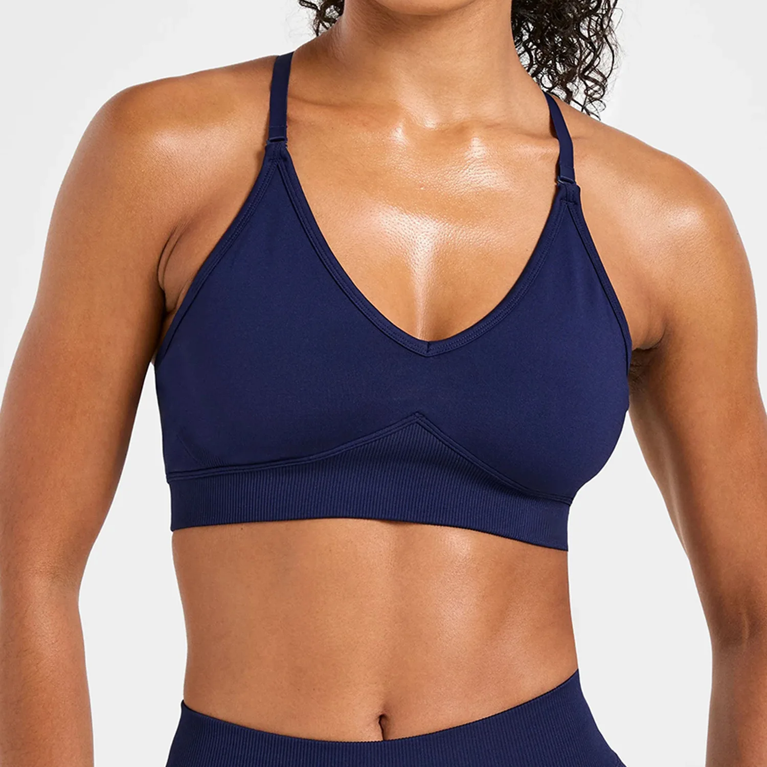 Double-Strap Seamless Breathable High Support Yoga Bra High-Intensity Quick-Drying Sport preview