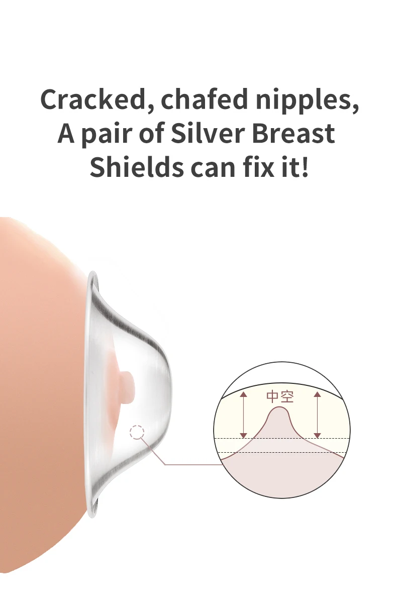Vcoool The Original Silver Nipple Shield Nipple Shield Breast Cover