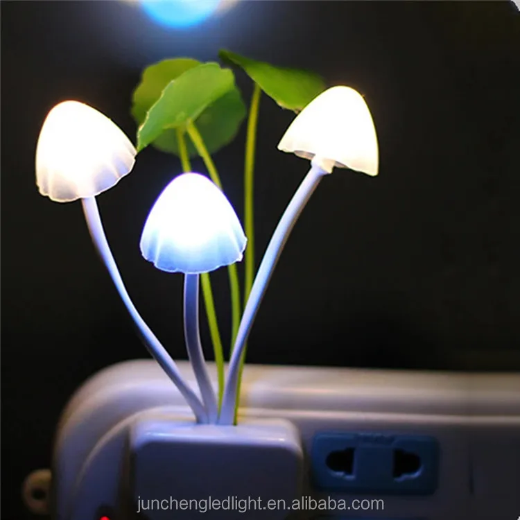 Romantic Style Multicolor Mushroom Led Night Light Home Bedroom Wall Decoration Wedding Festival New Year Lighting