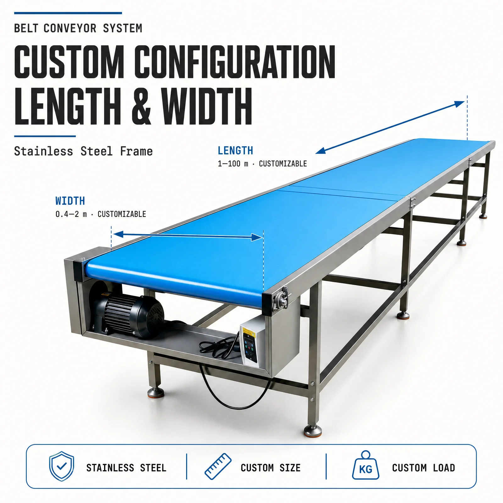 Made to Order Belt Conveyor with PVK Belt
