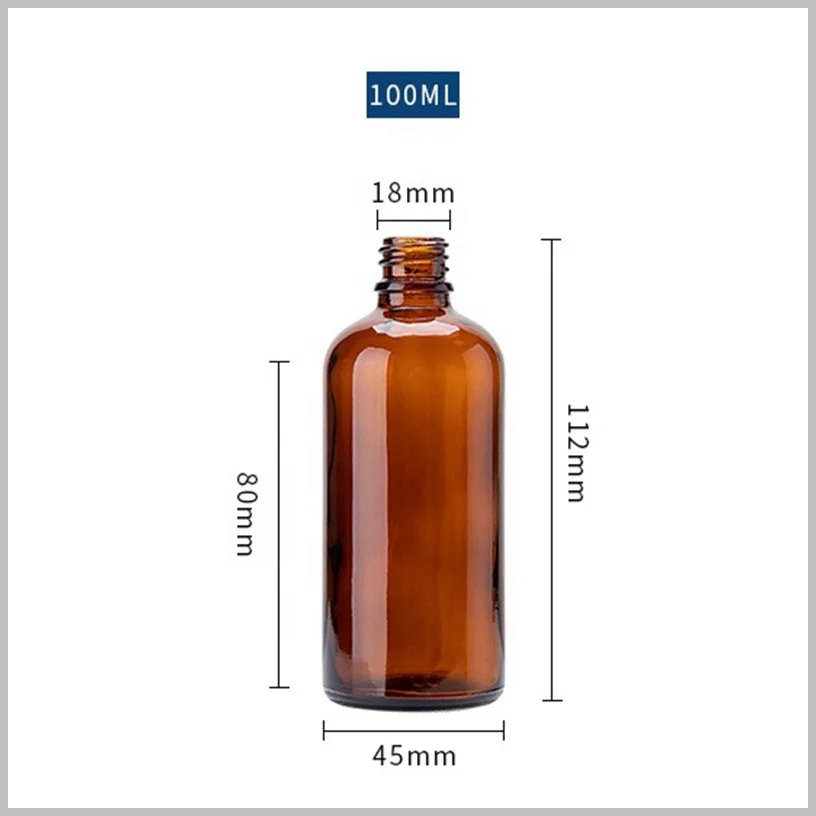 3 Leere Quadratische Glasflaschen 10 Ml | Bernsteinfarben, Mit Pumpe | Für Creme, Toner, Reise