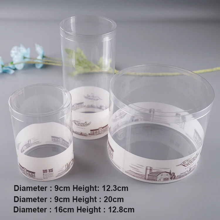 Cylinder Plastic Round Tube Box Custom Clear PET Tennis Balls Gift Cylindrical Transparent Packaging