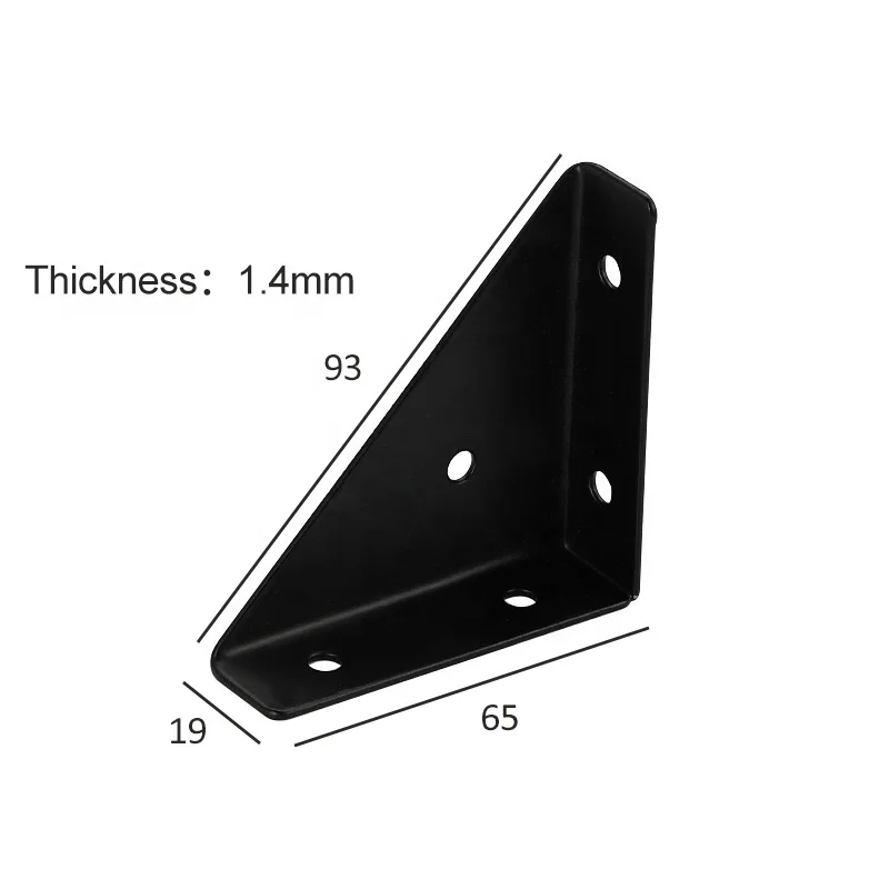 Large Angle Brackets - Metal Iron Braces for Wood Support