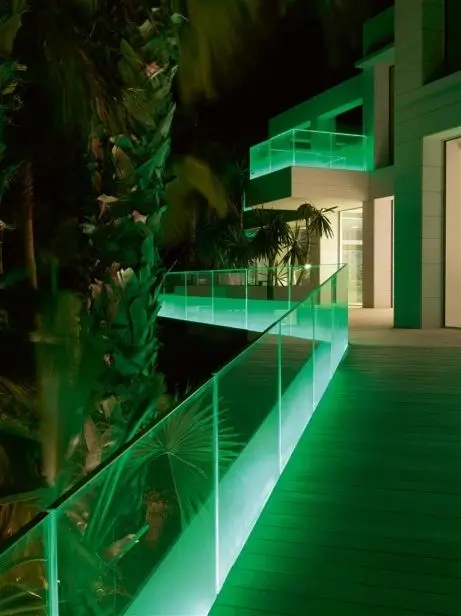 Customized U Channel Glass railing Aluminum Railings with Led Light Modern Design for Terrace From China factory